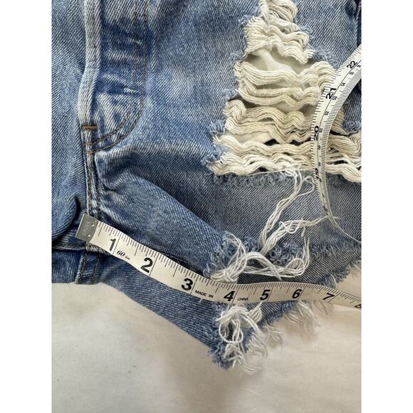 Grunge Vintage Levi's 501 Cut-Off Shorts Distress Embellished Size 29 Button Fly - Picture 8 of 14
